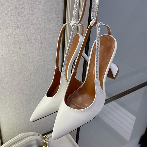 

dress shoes woman pumps fashion elegant purple high heels pointed toe crystal ankle strap sandals summer nightclub party, Black