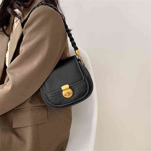 

crossbody 2021 new net red fashion saddle crocodile women's shoulder bag