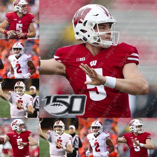 Wisconsin Football Jersey Chez Mellusi Isaac Guerendo Danny Davis Iii Kendric Pryor John Chenal Jack Eschech Semar Mein Jack Nelson