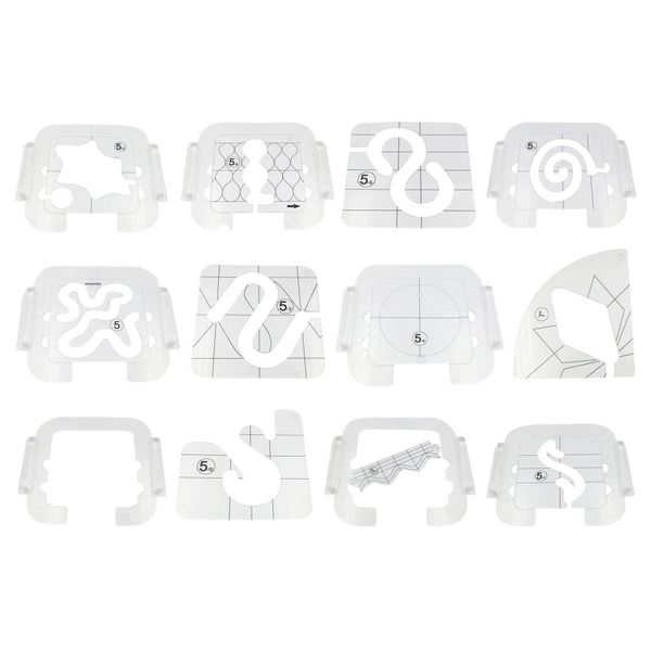 

clear acrylic cut quilting templates for diy patchwork kintting sewing, Black