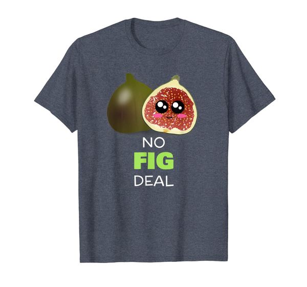 

no fig deal - funny fig pun shirt, White;black