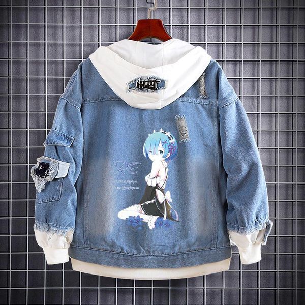 

men's jackets zogaa 2021 winter warm jacket re0 nime pattern harajuku style fashionable streetwear clothing suitable for everyday wear, Black;brown