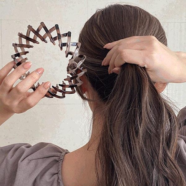

hair accessories fashion claw clip women bird nest expanding crystal tail hairband holder clips pins hairdresser ponytail hairpin