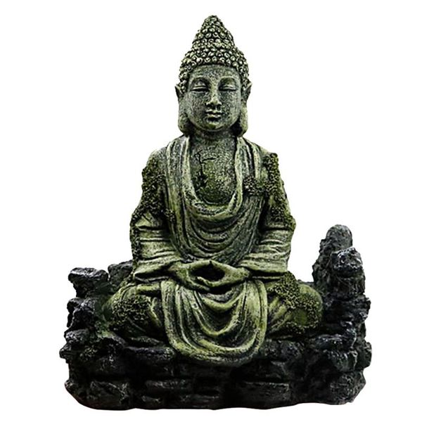 

decorations accessories aquarium decoration reptiles buddha statue fish tank simulation el resin ornament sitting home crafts gifts