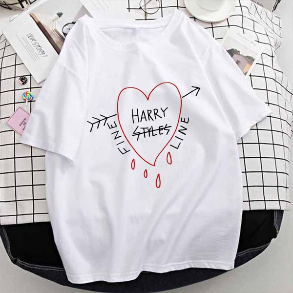 

2020 woman t shirts oversize harry styles tshirt 1d one direction print graphic tshirts streetwear harajuku summer vintage c0220, White