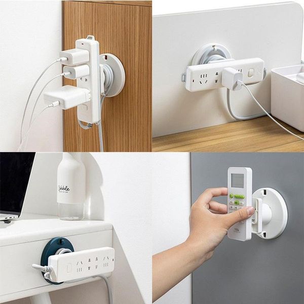 

hooks & rails 1pc rotatable and windable row plug fixer router creative wall mounted to store traceless hole free