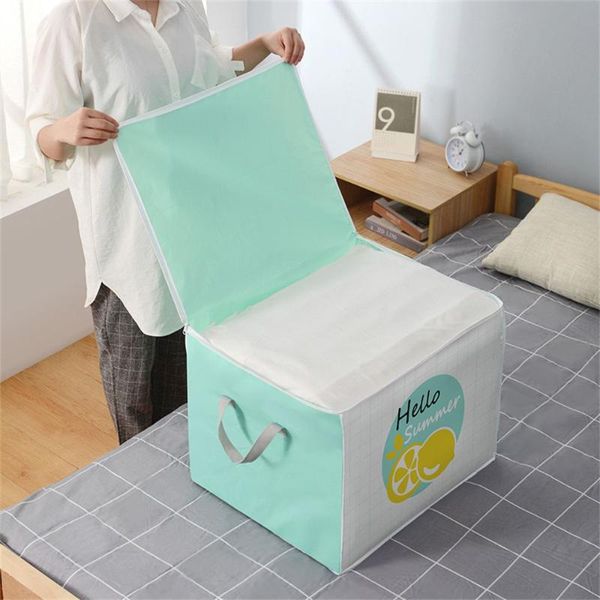 

clothing & wardrobe storage foldable quilt dustproof with handle packing bag large capacity organizing box