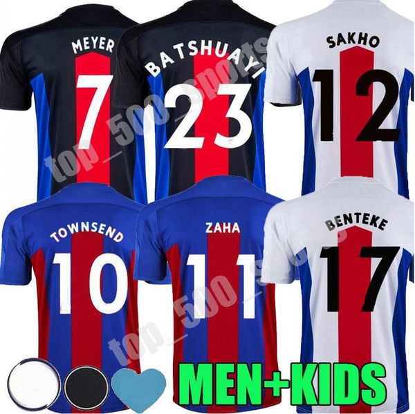 

men + kids 20 21 soccer jerseys 2020 2021 zaha milivojevic townsend sakho benteke batshuayi football shirts palace uniform thailand, Black;yellow