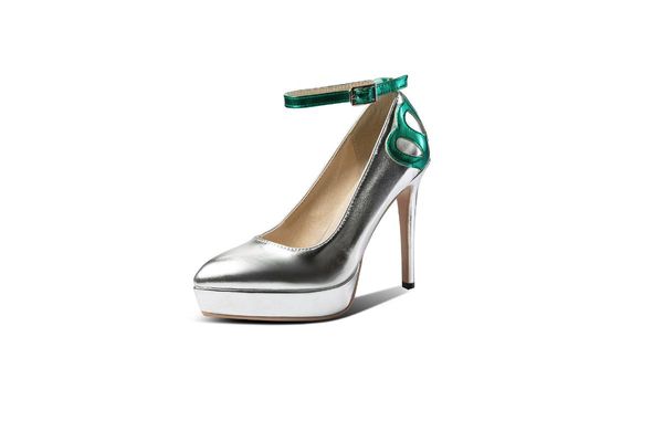 

dress shoes in 2021 age season stilettos high heel strap 28-52, Black