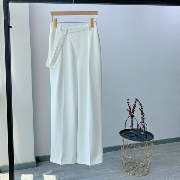 

women's pants & capris spring casual solid color loose wide leg, Black;white