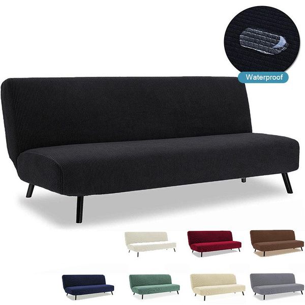 

chair covers solid color waterproof no handrails sofa seat cover stretch couch removable slipcovers for living room