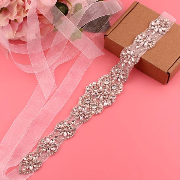 

wedding sashes rhinestone belt bridal dress ladies party accessories, White