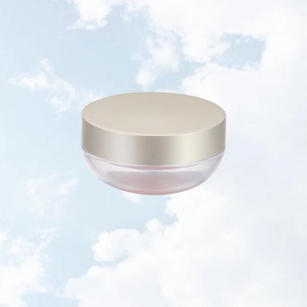 

storage bottles & jars portable empty loose powder box double layer makeup container cosmetic case with puff