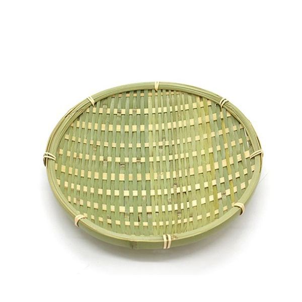 

kitchen storage & organization bamboo round fruit plate handmade tray hand knitting bread basket food el dining