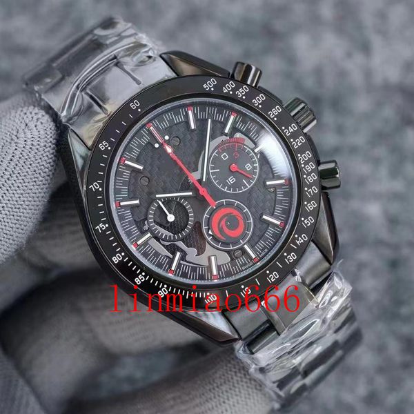 

men's 44mm casual watch quartz movement stainless steel case strap luminous coating montre de luxe comfortable gift wristwatch, Slivery;brown