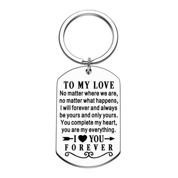 

keychains valentine love gift for women men to my keychain anniversary wedding husband wife couple boyfriend girlfriend, Silver