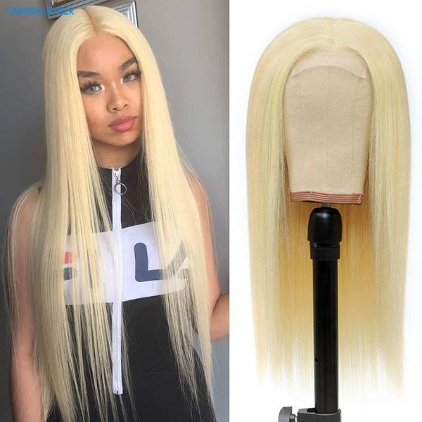 

lace wigs fashion 613 blonde front wig human hair for women transparent frontal bone straight, Black;brown