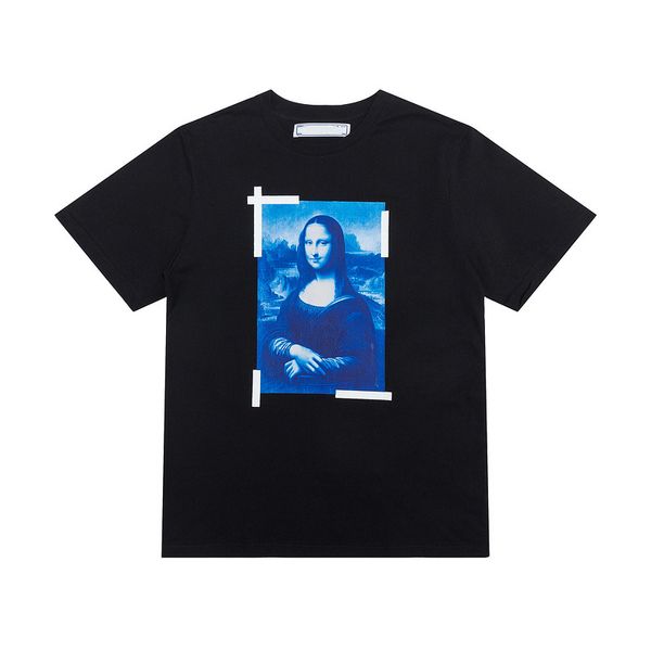 

Fashion High Quality Cotton Tee Mona Lisa Oil Painting T Shirt Mens Casual T-Shirt X Printing EU Size, Clear