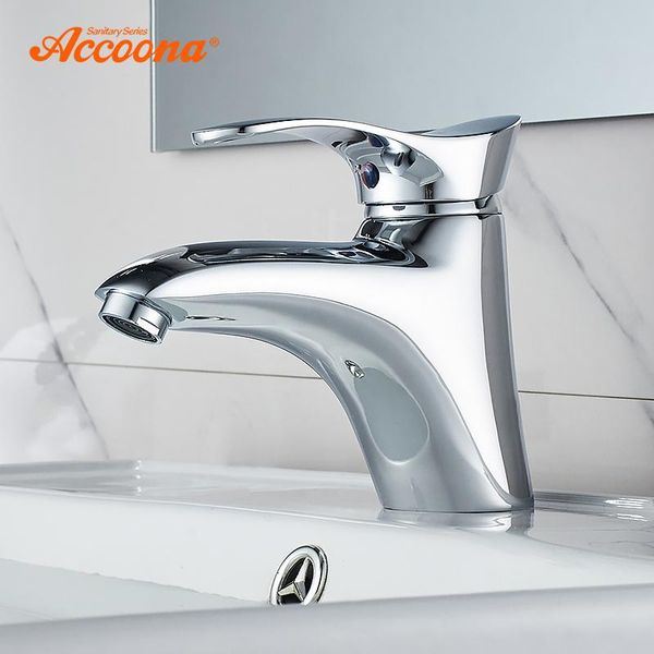 

bathroom sink faucets accoona solid brass faucet chrome polished basin mixer tap water open taps basic a9005