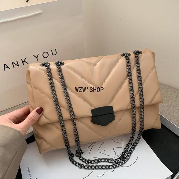 

waist bags casual chain for women fashion simple shoulder bag ladies designer handbags pu leather messenger free