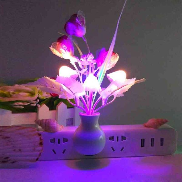

creative dream wall mushroom led night light inductive plug in electric lamp