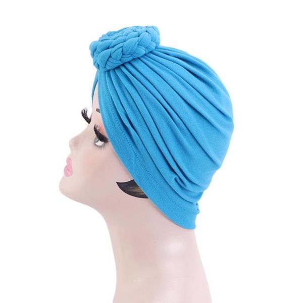 

beanie/skull caps women muslim turban hat cancer chemo cap hair bonnet head scarf wrap cover ladies headband hijabs islamic headscarf hijab, Blue;gray