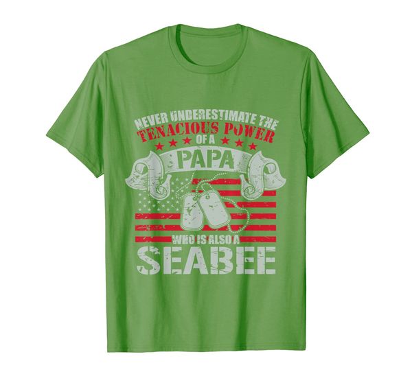 

papa seabee tshirt, White;black