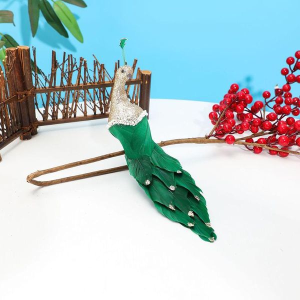 

decorative objects & figurines pography artificial peacock bird christmas party halloween feathered