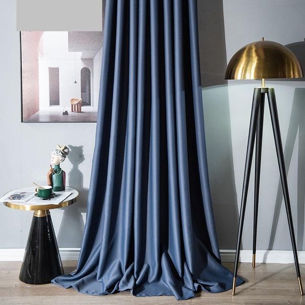 

custom simple modern high-precision curtains for living room bedroom study high shading nordic style stitching curtains tulle