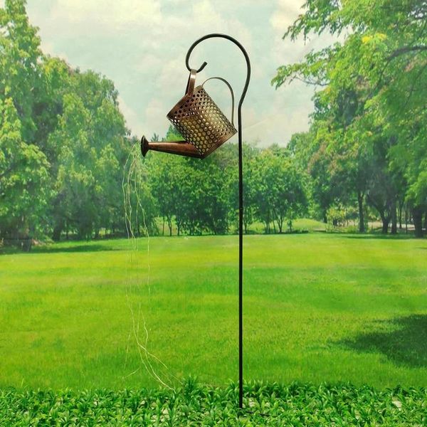 

lawn lamps solar light retro wrought iron shower lamp decor garden led flame power bulb waterproof decoration christmas