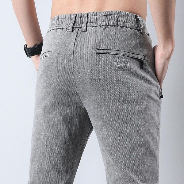 

men's pants denim jeans harajuku black gray casual men autumn zipper korea clothing outfits trousers for male 2021 elastic waist
