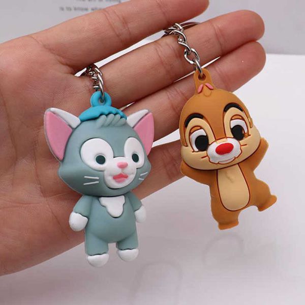 Bonito Anime Esquilo Chaveiro Dos Desenhos Animados Mulheres Carro Chaveiro Chaveiro Crianças Menino Presentes de Natal Saco Pendant Keyring G1019