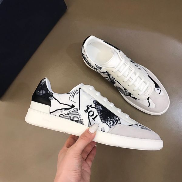 

2021 fd sneaker shoes genuine leather gift mens racer sale sports casual sneakers ii, Red;white