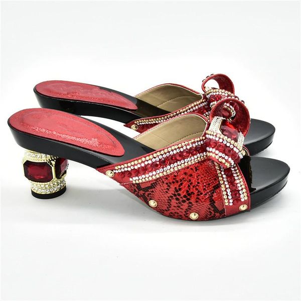 

dress shoes arrival summer slippers decorated with rhinestone high heeled for women nigerian party pumps heels, Black