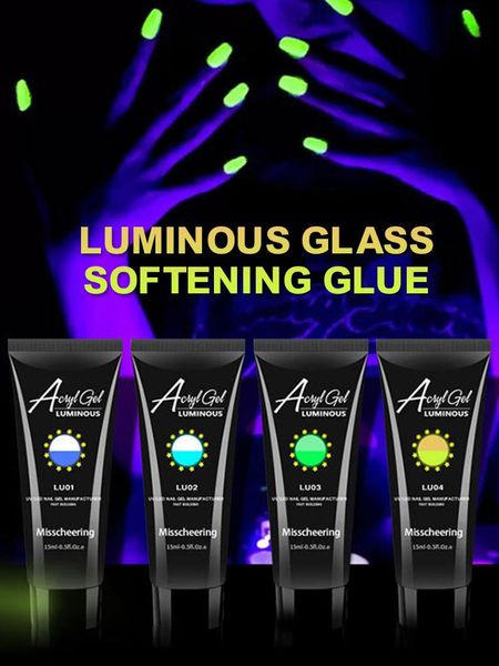 

nail gel acrylic extension, glow-in-the-dark uv gel, quick build, Red;pink