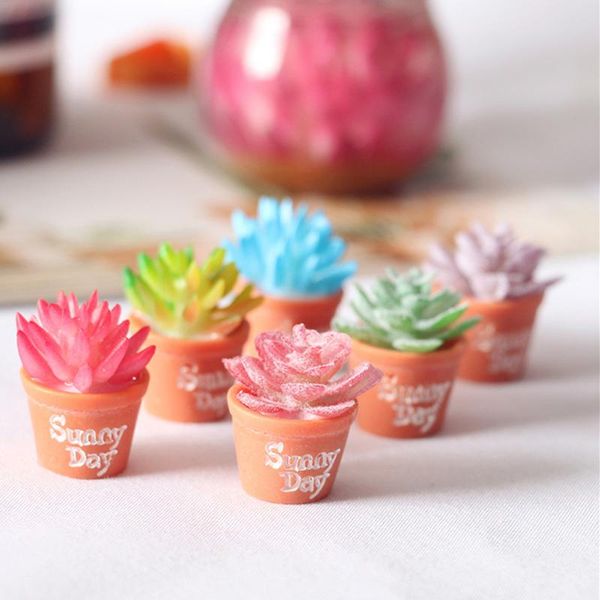 

mini tree potted for 1:12 dollhouse miniature cactus succulents green plant in pot doll house simulation