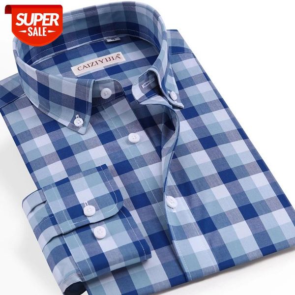

long sleeve 100% cotton plaid shirts for men classical pure cotton comfortable business men checkered shirts dress shirt office #ti8k, White;black