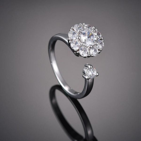 

wedding rings charm lovers ring bijoux femme fashion jewelry big crystal engagement for women men anel mariage gift, Slivery;golden