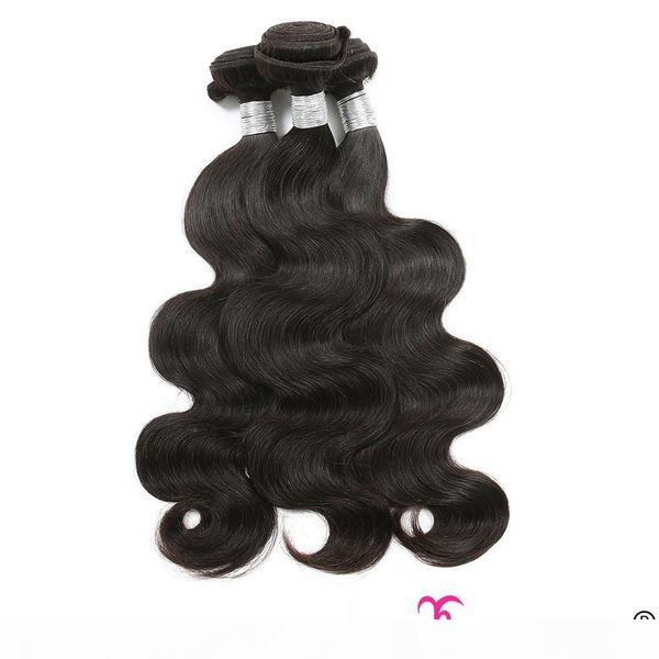 

brazilian hair bundles body wave human hair extensions virgin hair weave 3 bundles remy same direction cuticle grade 10a, Black