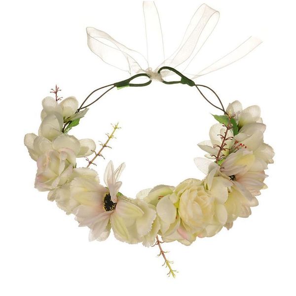 

africa chrysanthe flower wreath women wedding girls party crown floral garlands bridesmaid hair accessories headpiece he qylwww