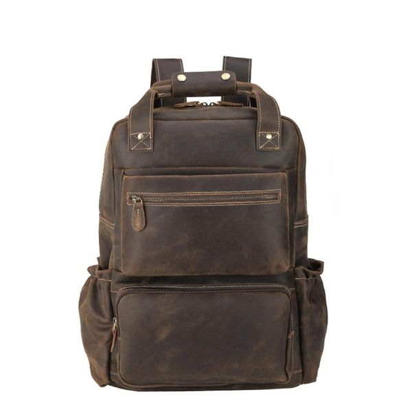 

backpack maheu large soft leather mens lapbackpacks original handmade bagpack male female boy school bag travel