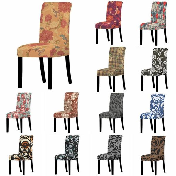 

chair covers 1pcs floral printing elastic cover home decor dining spandex decoration covering office banquet