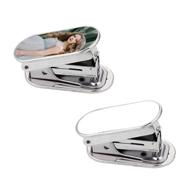 Personalizado DIY Stapler Sublimation Oval Binding Machine Office Document Fiscing Staplers Mini Dados Portáteis Classificação de dados