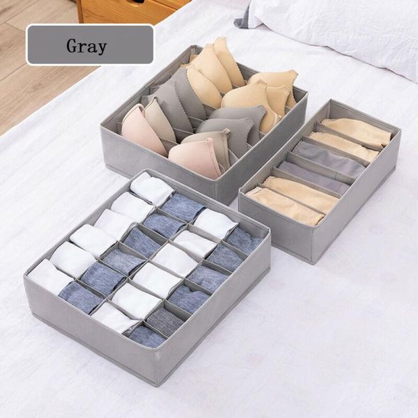 

storage drawers 3pc closet organizer box underwear bra socks ties scarves drawer divider case 2021