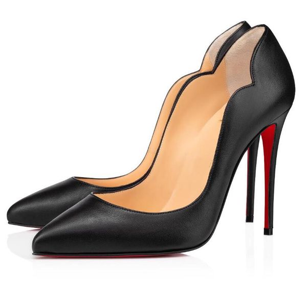 

wholesale chick pumps pointed toe patent leather nude black white fashion red bottom women high heels red sole stilettos heels