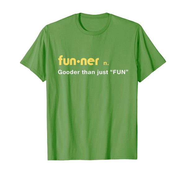 

funner dex dictionary gooder than just fun t-shirt, White;black