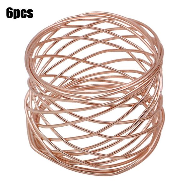 

napkin rings 6pcs round shaped metal holder wedding party decoration