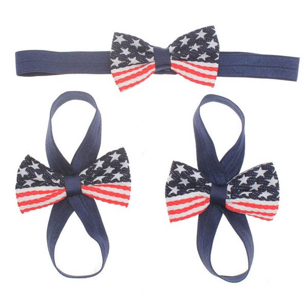 

girls hair accessories baby anklets feet decorated bows bowknot newborn pgraphy props bracelet anklet headbands 2pcs/sets b7338, Slivery;white