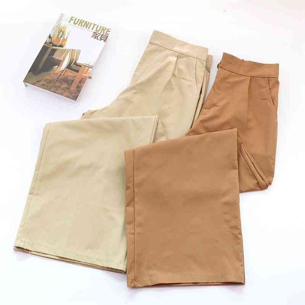 

women's pants & capris spring korean loose solid women bottoms pants high waist straight wide-leg casual womens trousers mpb1, Black;white