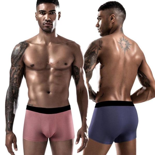 

underpants solid color mid-waist underwear men's boxer pantie cotton plus wear short large loose under 6xl underpant q1d0, Black;white